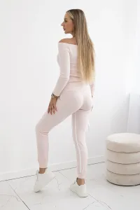 Double stripe set in powder pink