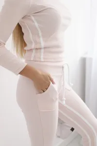 Double stripe set in powder pink