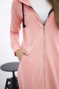 Salmon dress with hood