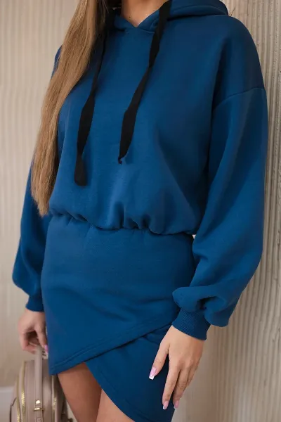Insulated dress with a clutch bottom jeans