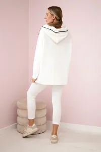 Set cotton sweatshirt + leggings ecru