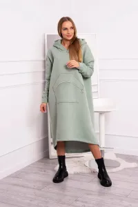 Insulated dress with hood dark mint