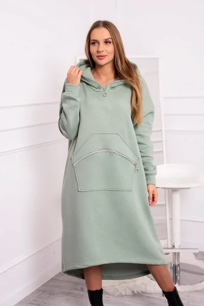 Insulated dress with hood dark mint