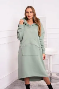 Insulated dress with hood dark mint