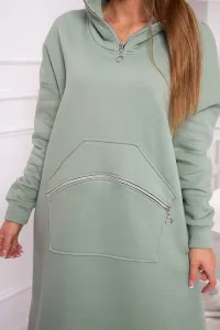 Insulated dress with hood dark mint