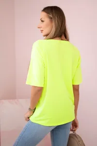 Blouse with Magic yellow neon print