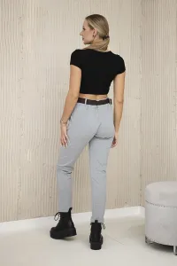 Punto Milano winter pants with belt gray