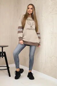 Malibu insulated sweatshirt dark beige + mocca