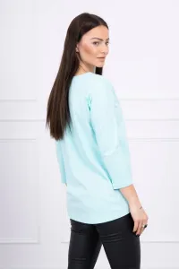 Blouse with Original mint print