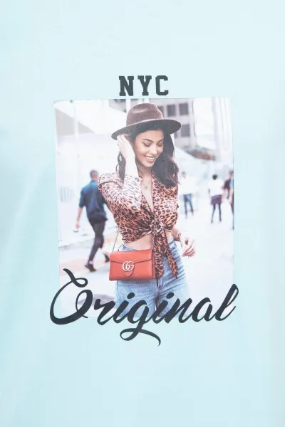 Blouse with Original mint print