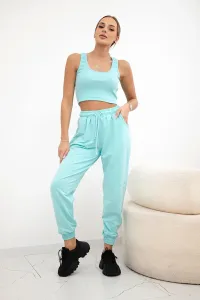 Legínovo Súprava top+nohavice biela Farba: Mätová, Veľkosť: UNI