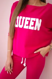 Queen Fuchsia Print Set