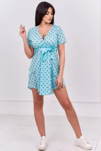 Mint polka dot dress
