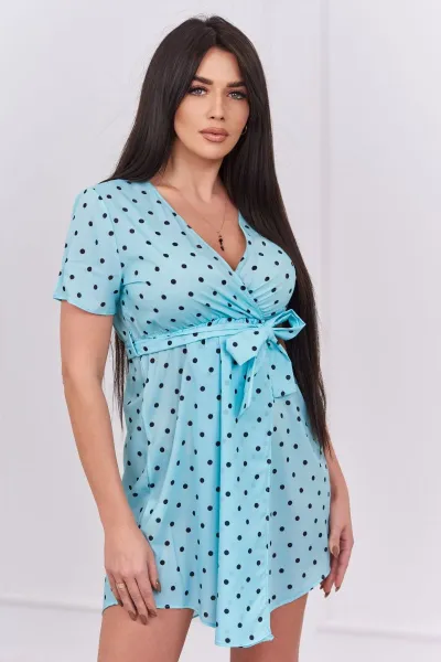 Mint polka dot dress