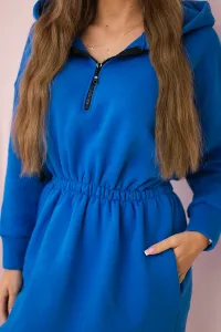 Insulated dress with hood purple blue
