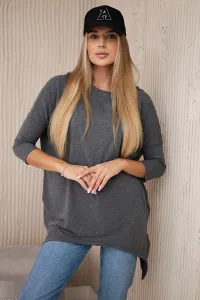 Sweatshirt with graphite melange cycling print