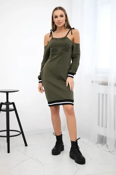 Tres Chic khaki dress