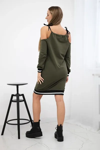 Tres Chic khaki dress