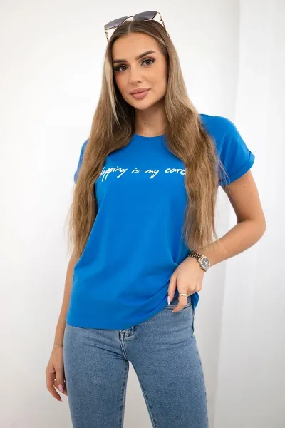 Shopping blouse is my cardio purple-blue