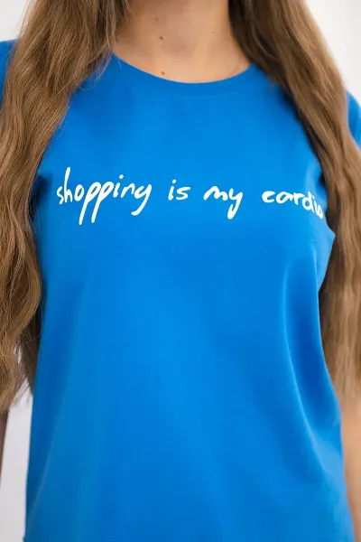 Shopping blouse is my cardio purple-blue