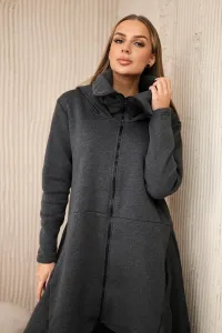 Insulated dress with longer sides made of graphite