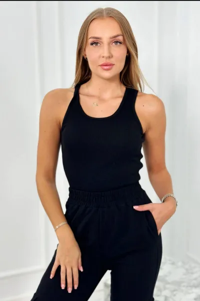 Set 3in1 sweatshirt + top + pants black