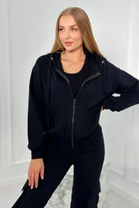 Set 3in1 sweatshirt + top + pants black