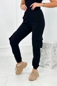 Set 3in1 sweatshirt + top + pants black