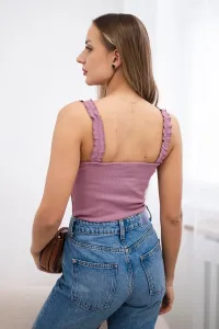 Strapless blouse navy pink