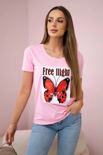Free Flight Blouse Powder Pink