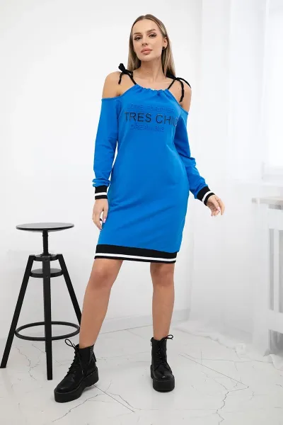 Tres Chic Dress Purple-Blue