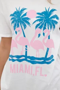 Rubbed cotton blouse Miami white