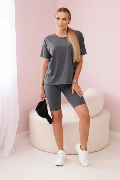 Set of top+leggings made of graphite