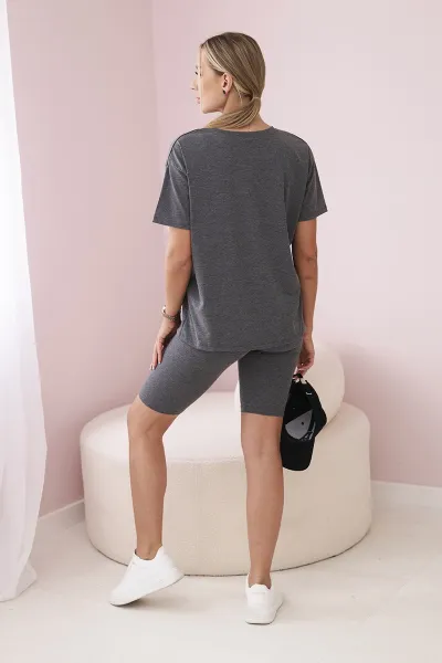 Set of top+leggings made of graphite