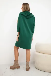 Dark green dress with a hood