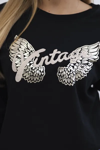 Black sweatshirt with print