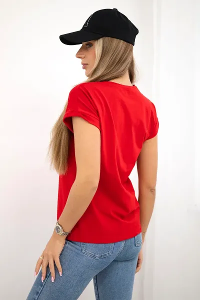Shopping blouse is my cardio red