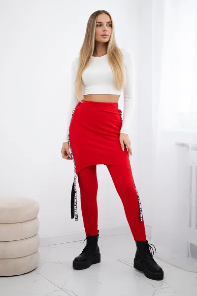 Pants/suit with red selfie inscription