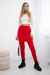 Pants/suit with red selfie inscription