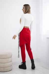 Pants/suit with red selfie inscription