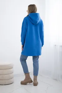 Padded hoodie purple blue