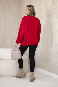 Cotton set insulated sweatshirt + leggings red