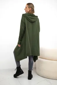 Legínovo Tmavohnedá blúzka rozšírená na spodku Farba: Khaki, Veľkosť: UNI