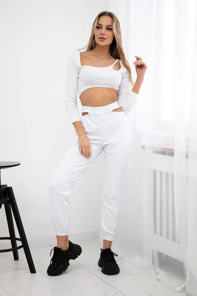 Top blouse set, white
