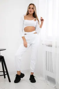 Top blouse set, white