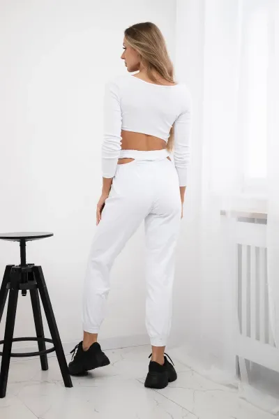 Top blouse set, white