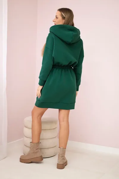 Insulated dress with hood dark green