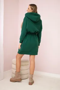 Insulated dress with hood dark green
