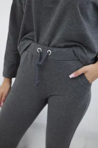 Set with an oversized blouse made of graphite