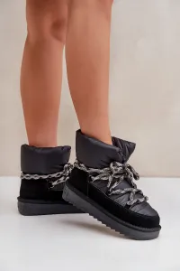 Semišové Snehové Topánky Dámske S Hrubým Šnurovaním D.Franklin